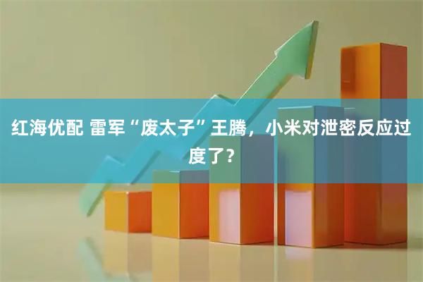 红海优配 雷军“废太子”王腾，小米对泄密反应过度了？