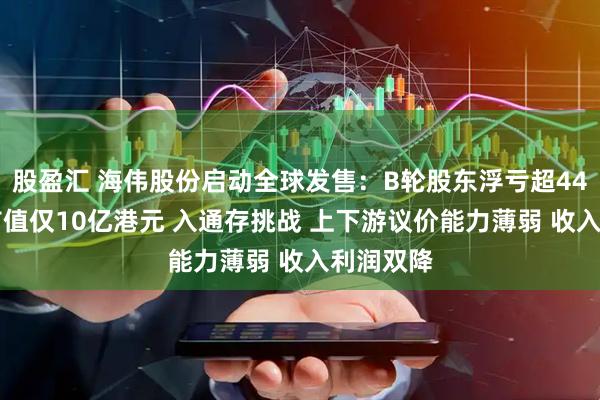 股盈汇 海伟股份启动全球发售：B轮股东浮亏超44% 港股市值仅10亿港元 入通存挑战 上下游议价能力薄弱 收入利润双降